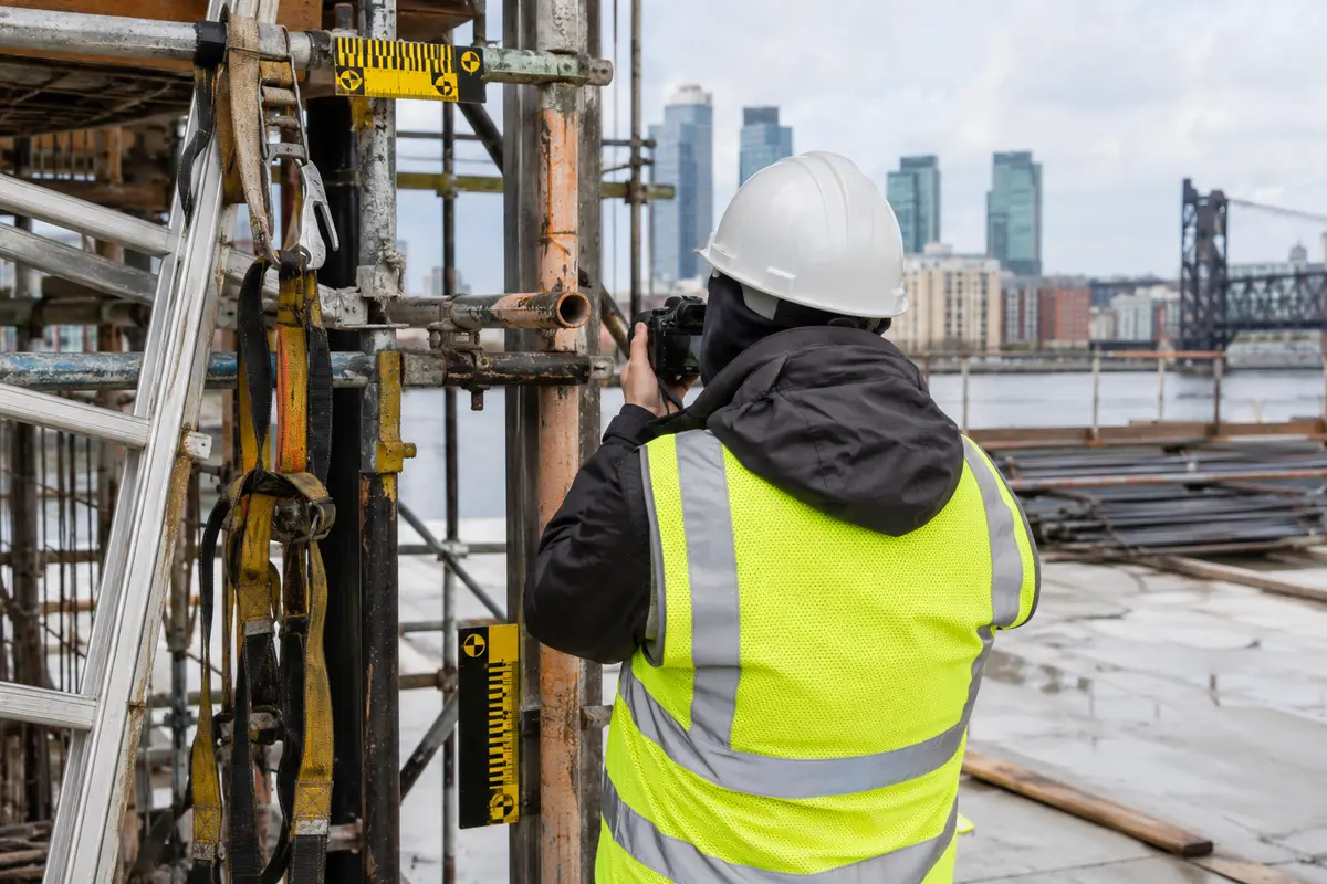 Construction Accident attorney investigating evidence in Queens, NY