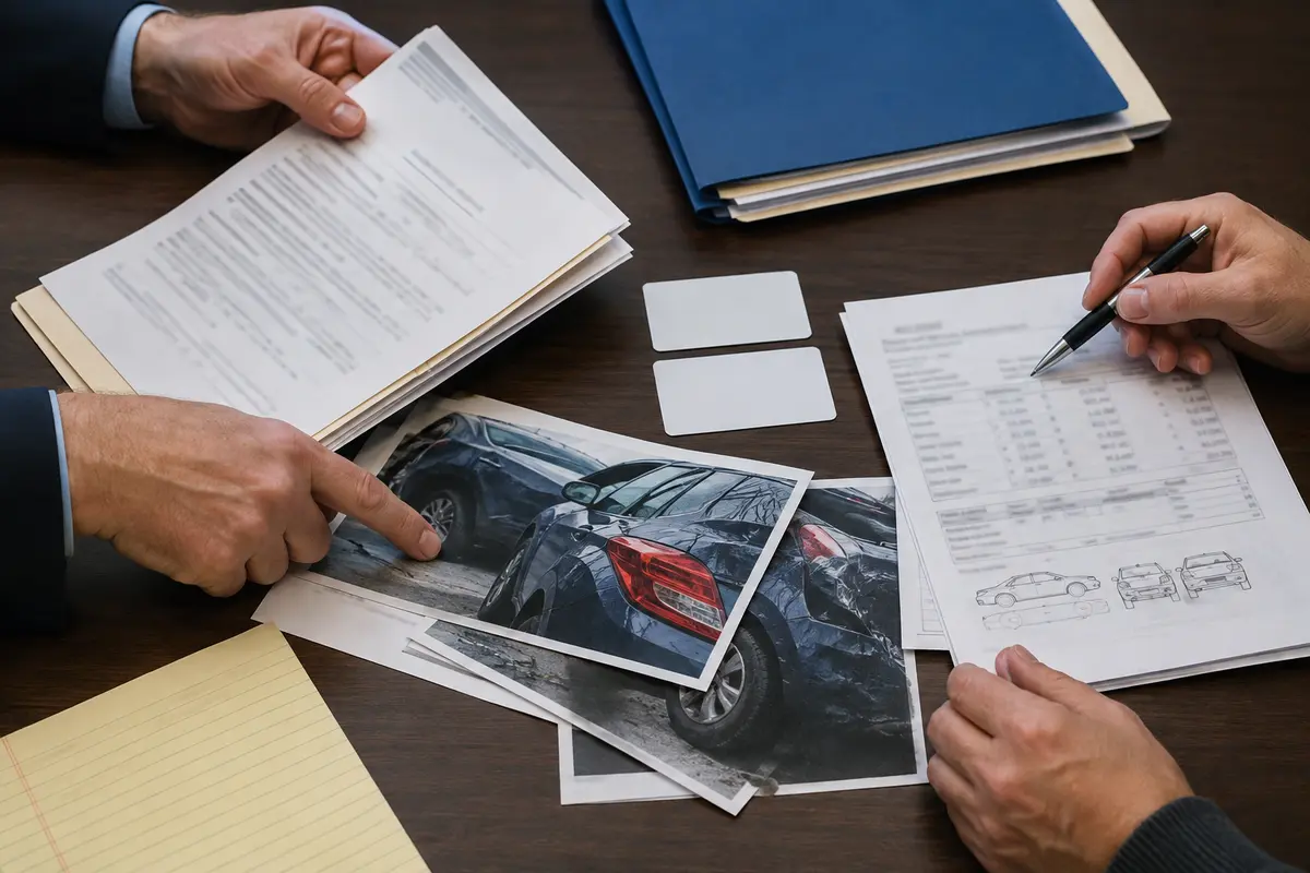 Uninsured / Underinsured Motorist attorney investigating evidence in Queens, NY
